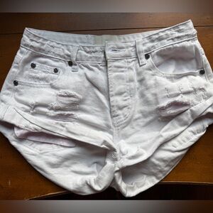 One Teaspoon white Bandit Shorts